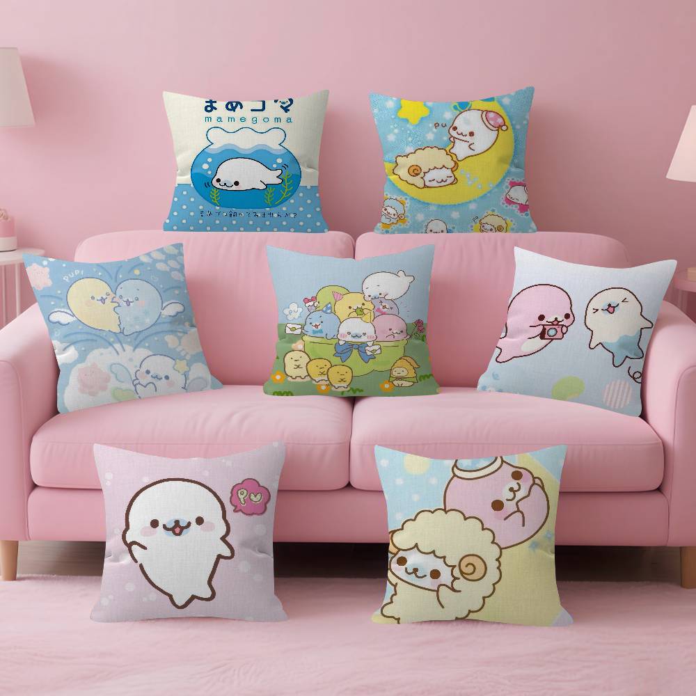 Panika Chen Unisex Kawaii Cartoon Mamegoma Anime Cushion Cover Inches Farmhouse Decor Home Throw Pillow Covers For Couch Decorations