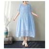 DIMANAF New 2026 Women Plus Size Summer Long Dress Sundress Loose Oversize Maxi Lady Floral Chiffon Jacquard Dress