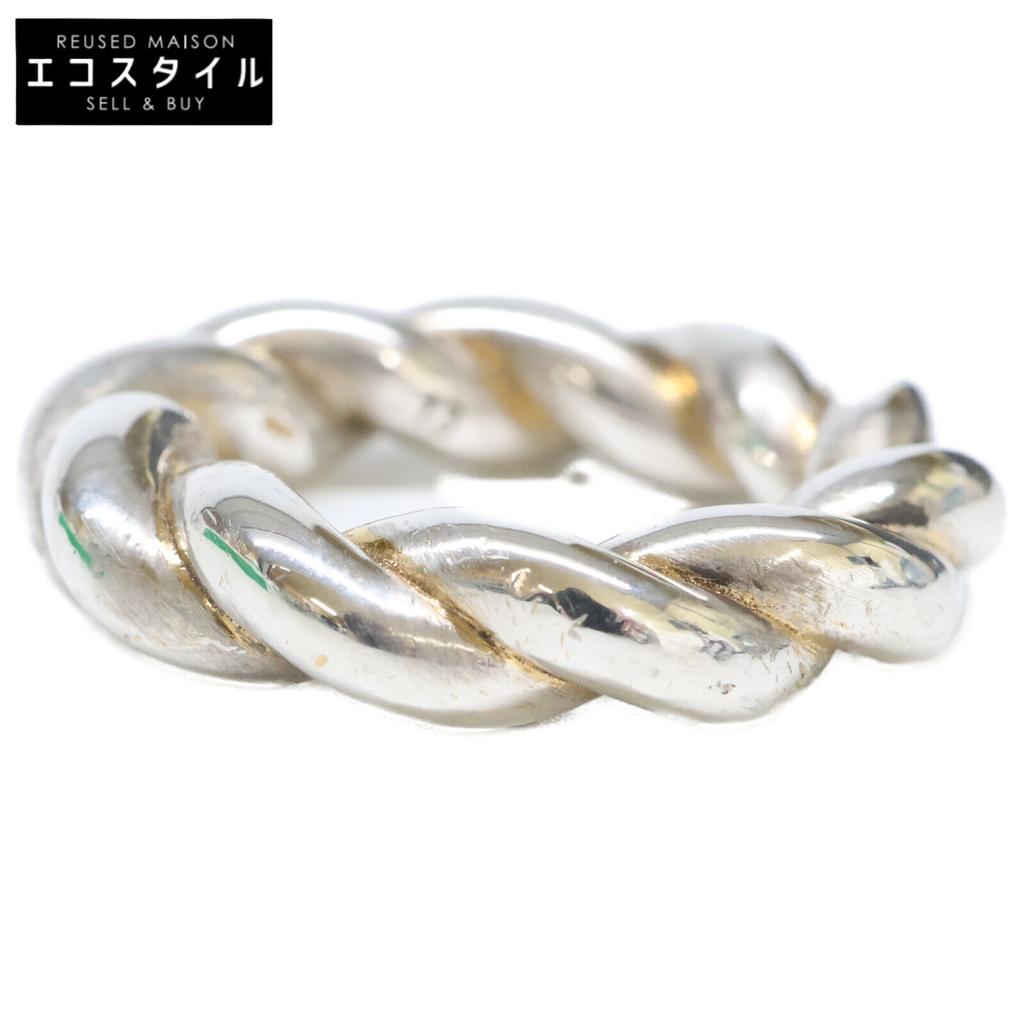 BOTTEGA VENETA Ag925 Twist Ring ring 13 SilverUsed