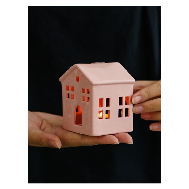 Decorative Tealight Candle Holders Christmas Candle Holders Table Centerpieces Mini House Candlestick Holders Home Decors