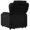 Massage Recliner with Rising Function Black Artificial Leather