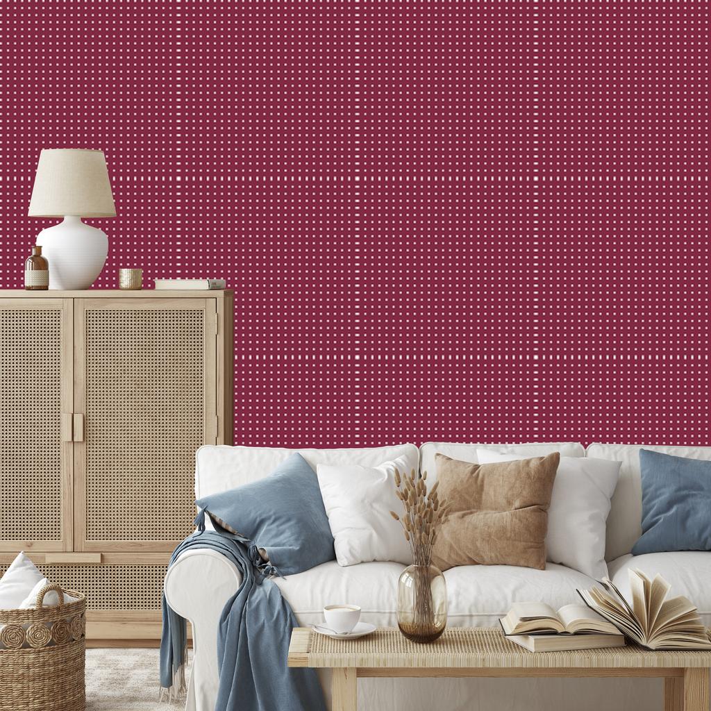Wallpaper Dots of Roses, Rose Center for Living Room and Bedroom 50x1000