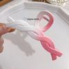 Gradient Pink Hair Clips for Women - 8-Piece Set: Large Claw & Shark Clips, Cross & Square Design