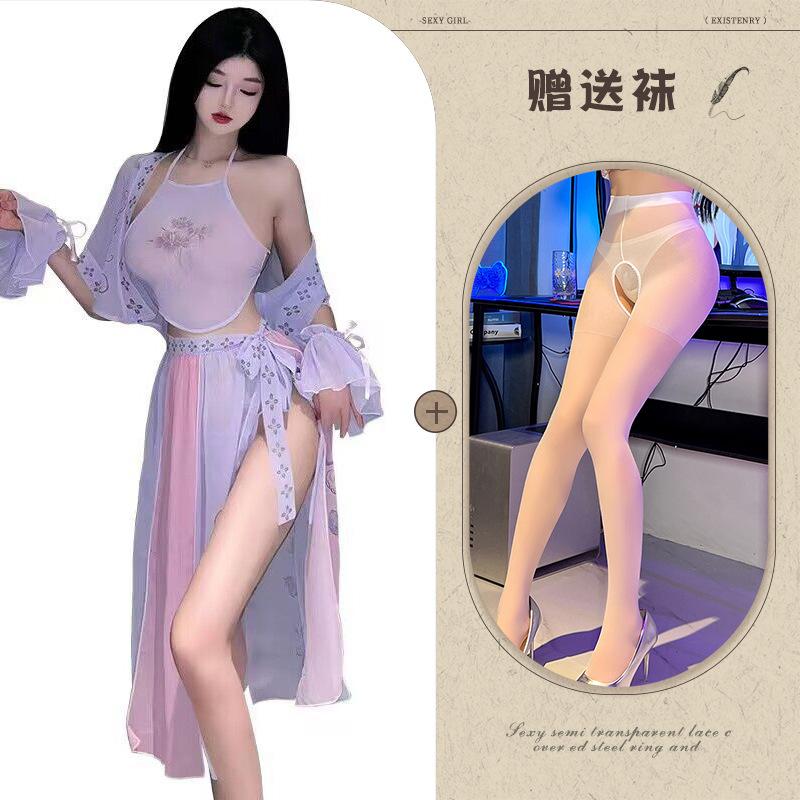 Sex lingerie sexy long dress retro cosplay distribution wholesale classical style perspective seduction
