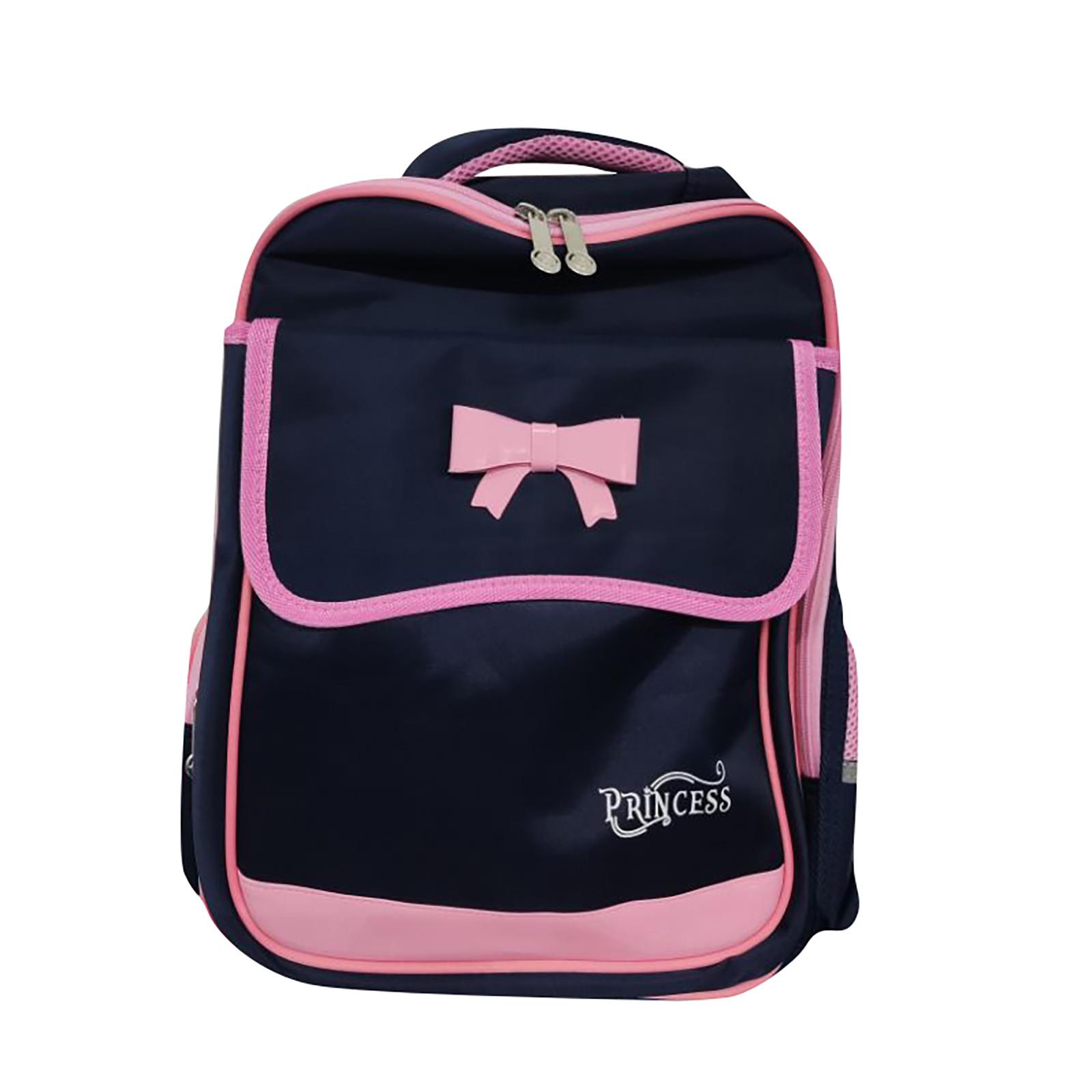 

Cute Bowknot Girls Backpack 1-6 Grade Children s School Bag New Backpack For Women One Size синий