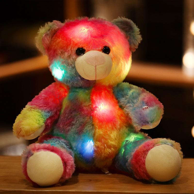 Cartoon Luminous Animal Heart Bear Doll Plush Toy Lamb Unicorn Doll Children'S Doll