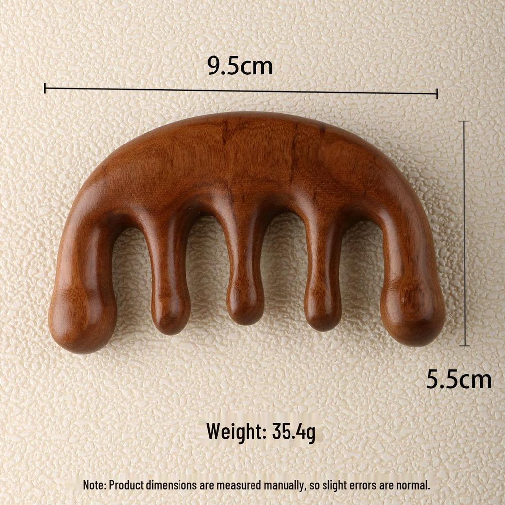 Massagekamm aus Sandelholz: Tragbarer Holzkopf- & Meridiankamm Souvenir