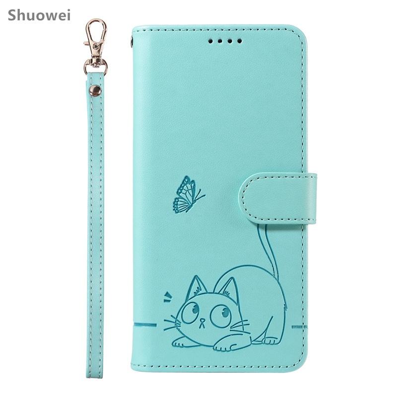 Case for Samsung Galaxy J3 J4 J5 J6 2016 2018 J7 PriMe J310 J330 J415 J510 J530 J610F Note 8 9 10 20 Ultra Pro Plus 5G Leather Flip Casing Bag Strap