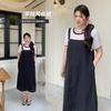 Large Size Fake Two-piece Straight Strap Skirt Women's 2026 Summer New Age-reducing College Style Dress 265012