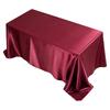 Satin Tablecloth and Table Runner, Polyester Table Cover for Wedding, Party, Christmas, Birthday, Hotel Decoration, 145305/57120