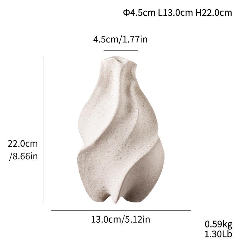 Rotating Water Drop Ceramic Vase: Creative Home Decoration Ornament