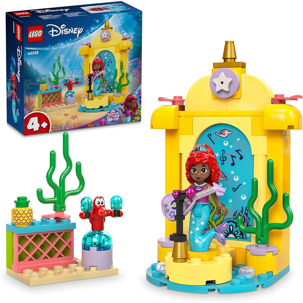 LEGO Disney Princess Ariel Music Stage Toy Building Set for Kids Ages 4-6 Educational Play Blocks 43235
