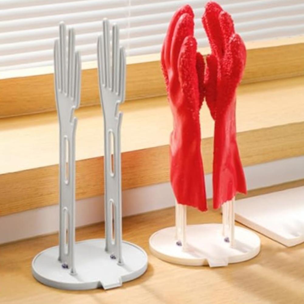 3pcs Kitchen Glove Drying Rack With Drip Tray - Space-Saving Organizer 34x16x13cm Kitchen Storage Bracket Rack For Draining