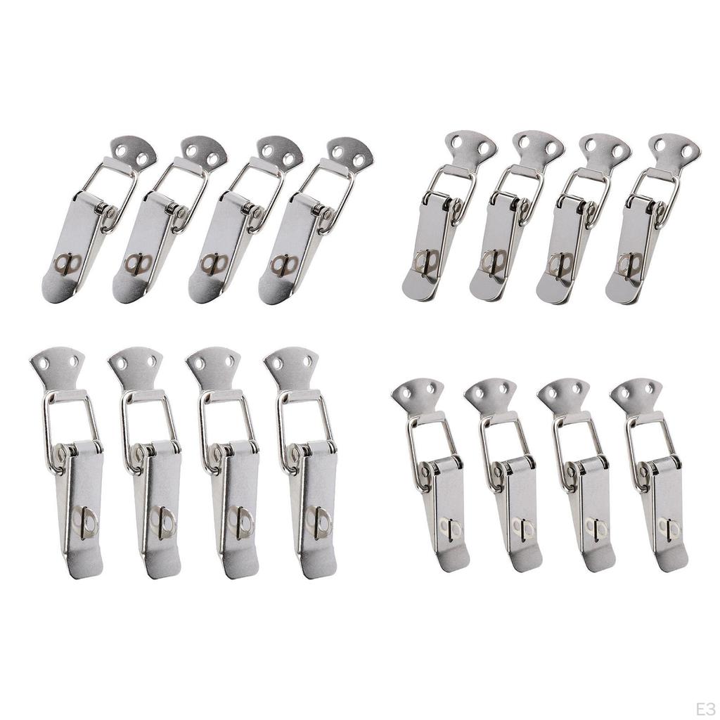 4 Pcs Spring Toggle Latch Installation Mini Stainless Steel Household Case Box Wooden