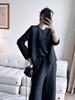 Elegant 2025 Autumn Retro Jacquard Pleated Cardigan Jacket