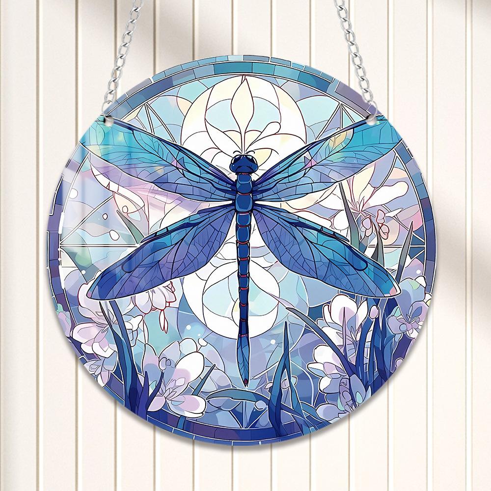 1pc Tree of Life Turtle Butterfly Dragonfly  Acrylic Home Wall Decoration Chain Pendant Pendant