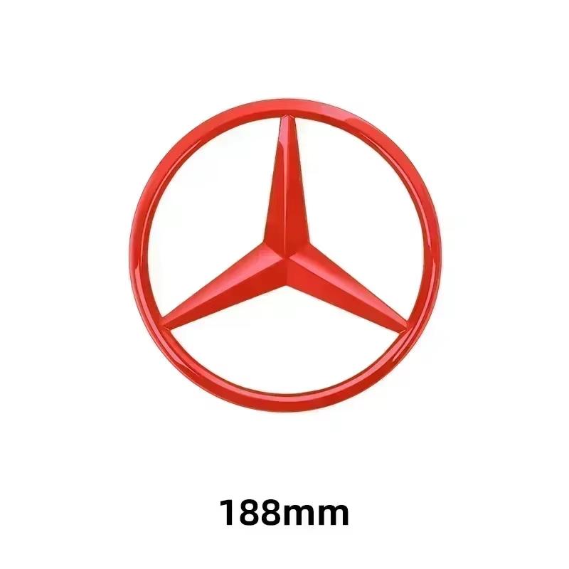 1pc 188mm 210mm ABS Car Front Grille Badge Sticker For Mercedes Benz AMG Class W204 W205 W203 W206 W220 W211 W212 GLC CLS ETP7