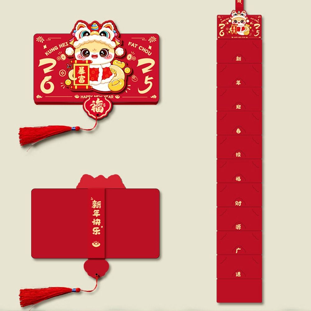 Folding 3D New Year Money Packet Chinese Style Gifts Packing Bags Lunar New Year Gifts
