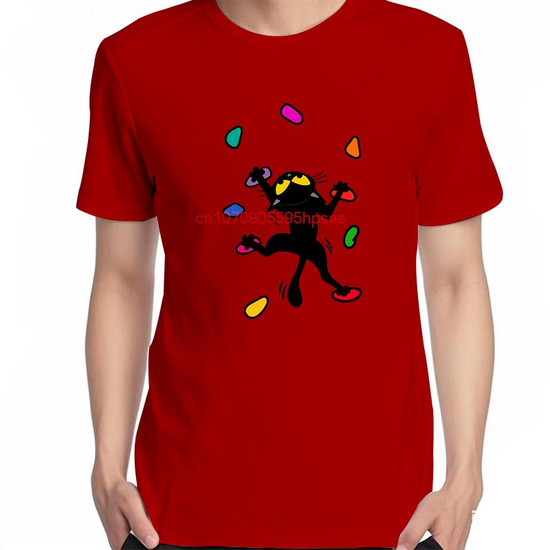 Unisex Bouldering Cat Funny Climbing Graphic Tshirt Casual Short Sleeve Print Shirt Cute And New Fashion For Unisex And Unisex
