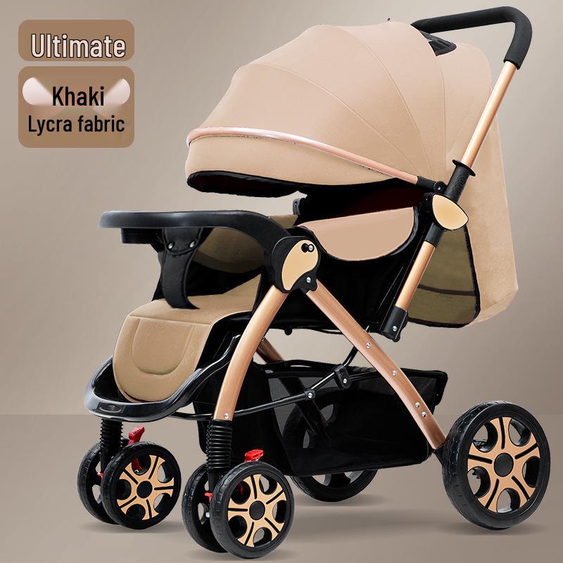 Lightweight Two-Way Baby Stroller: Foldable, High Landscape Design for Sitting or Lying Down, Ideal for Newborns