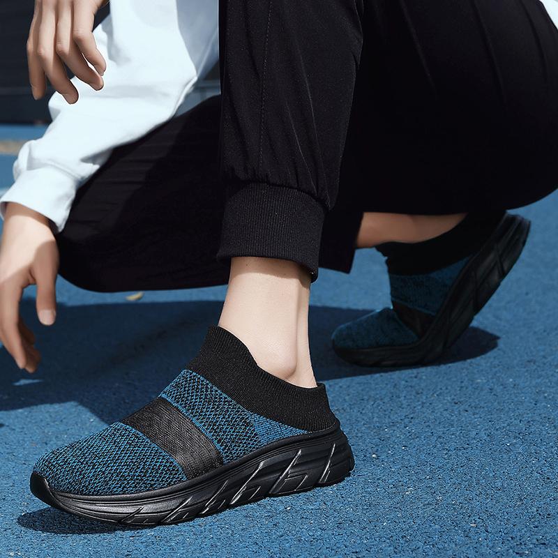 Women's Sandals Backless Walking Sneakers Summer Couple Slip On Mule Socks Shoes Closed Toe Slippers Men Clogs Over Sized