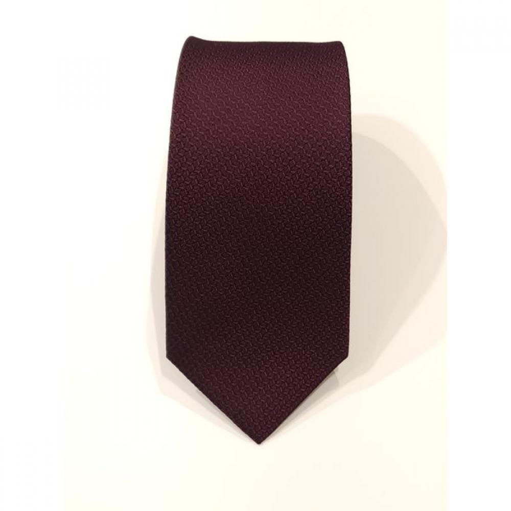 Daks Silk Blend Solid Wine Slim Tie Dmg1acf1274r2