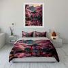 Cherry Blossom Landscape Decor Set Multiple Sizes Kid'S And Adults' Bedroom Exquisite 3Pc Bedding Set, Gift