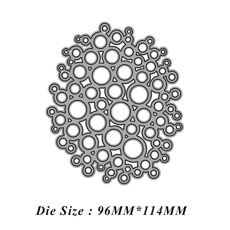 Circle Background Metal Carbon Steel DIY Cutting Die Mold - October New Arrivals 96*114mm, 20g each серебряный