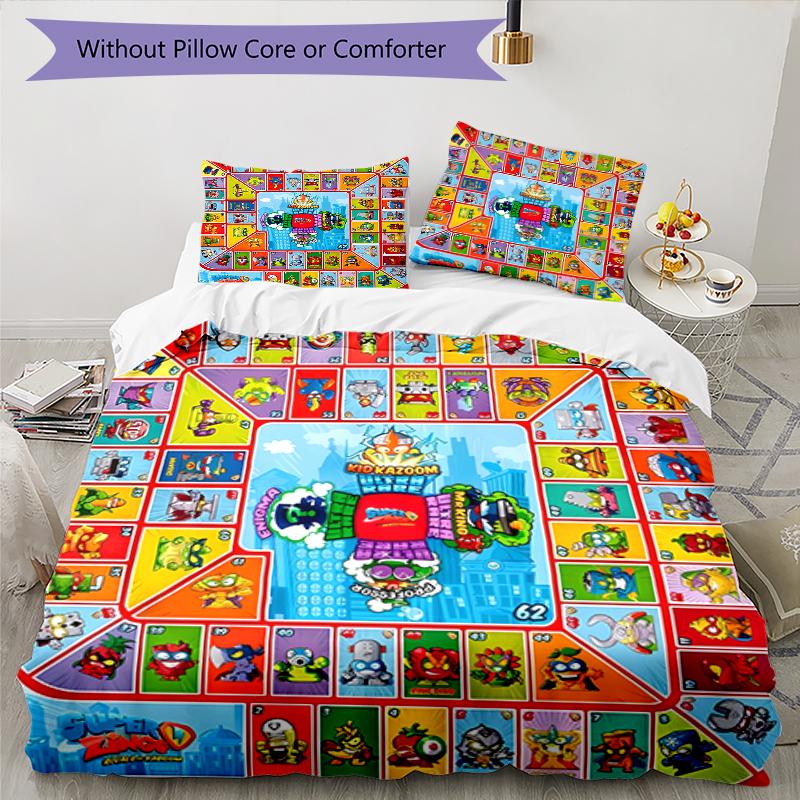 3pcs Superthings1 pattern bedding set duvet cover set includes duvet cover &pillowcases, perfect all season bedroom decoration & gift