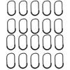 20 Pcs Durable PVC Zipper Pulls U Shape Black EDC Zipper Pulls Smile Style Zipper Bag Accessories