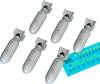 Reskit WWII US Army 500lb Aerial Bomb of Plastic Model Kit Parts 1/72 AN-M58 Semi-Armor-Piercing (Pack 6) RSK72-0546 (Airplane)