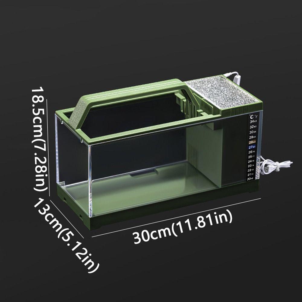 Heating Pad Integrated Fish Tank Built-In Light Desktop Fish Tank Office Decor