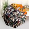 1 PC Automatic Folding Umbrella - Naruto Characters Pattern Portable Foldable Design With 8 Ribs Christmas Birthday Gifts