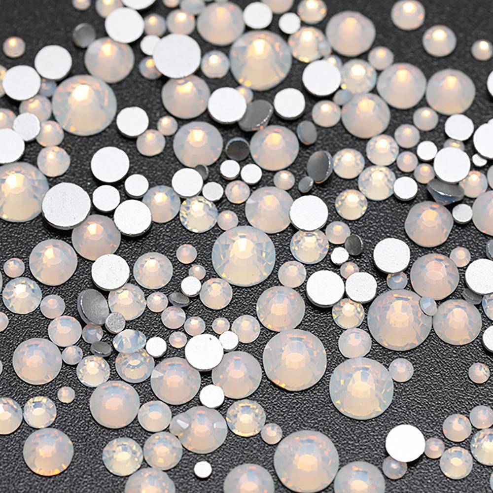 Flatback Crystal Glass Rhinestones Mix Size 14400pcs Non-Hot Fix Bulk Rhinestones for Nail Art Cup Garment Decoration