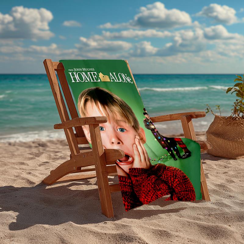 Home Alone Fashion Beach Towel: Ideal for Summer Adventures Soft, absorbent and quick drying suitable for swimming and bathing
