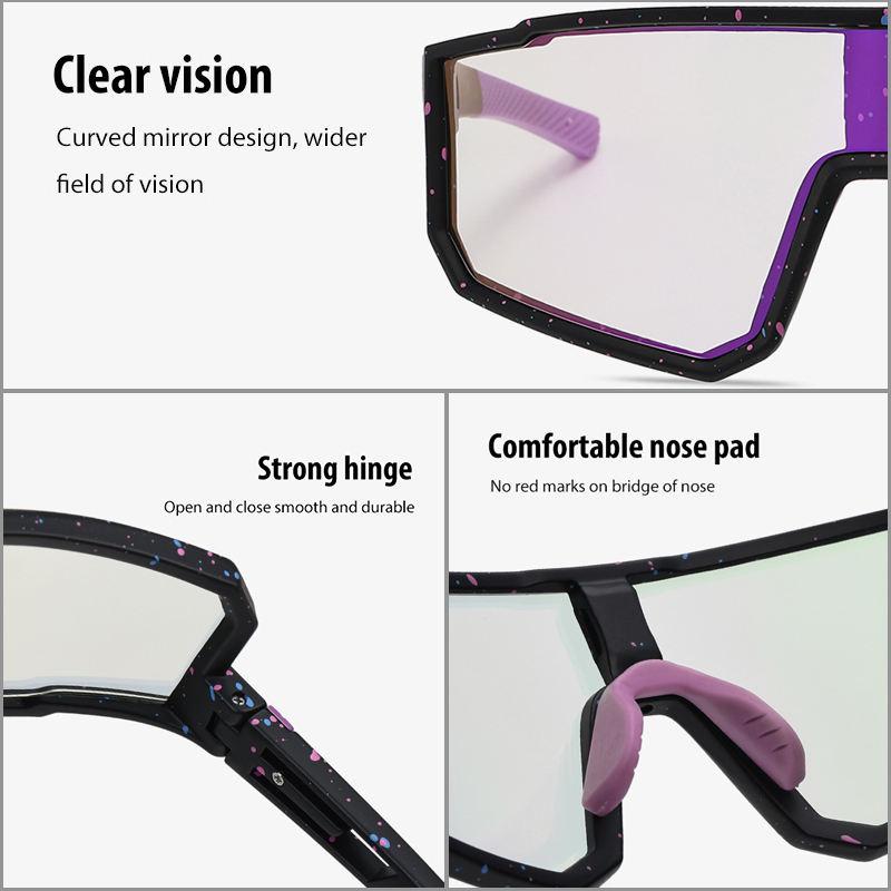 2026 Sports Manufacturers New Hot Selling Sports Motorcycle Windproof Sun Glasses Outdoor Riding Photochromic Sunglasses