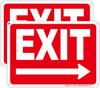 PC Reliable Aluminum Exit Sign  UV Protected Weatherproof Durable  Easy Install for IndoorOutdoor Use