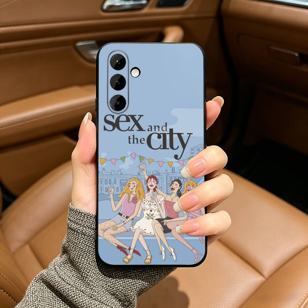 Sex And The City Phone Case For Samsung Galaxy A73,A71 A72,A70,A53,A52,A51,Soft Silicone Black Cover