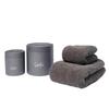 Sodateru Towel Set Bath Towel and Face Charcoal Boxed "Feel" (2 Sizes, Towel), (gray), 60x120cm/34x85cm, 100% Cotton, (SD-FEELGF-BFCH)