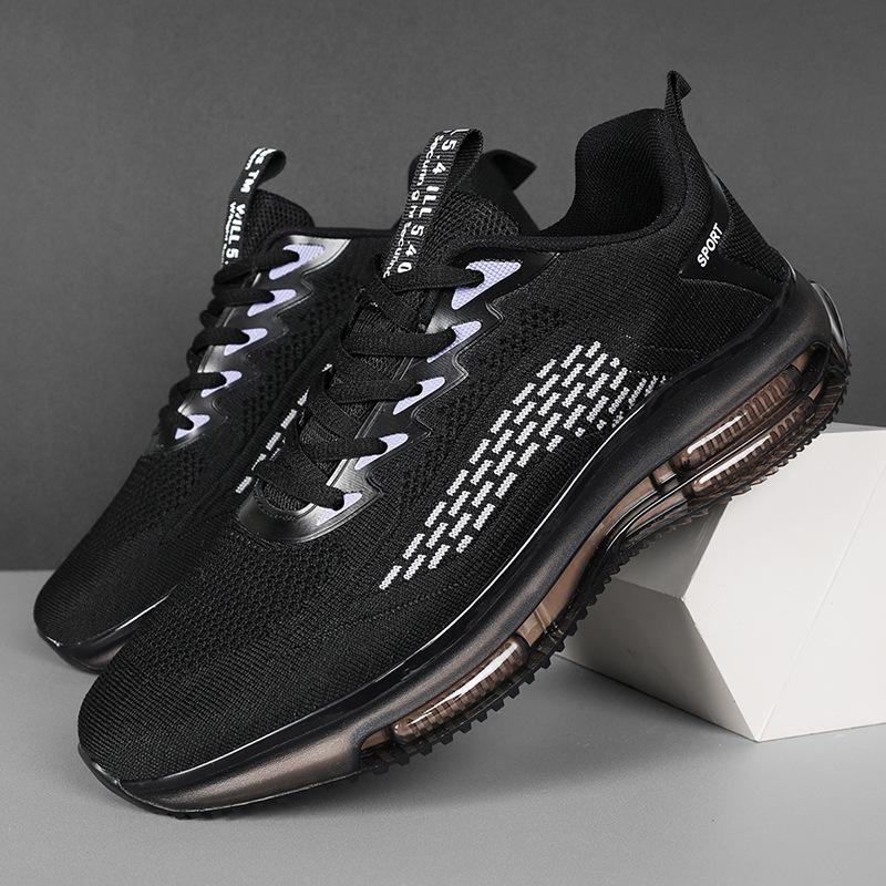 

Новая осенняя мужская обувь большого размера, дышащая сетка, спортивный стиль, толстая подошва, увеличивающая рост, уличный стиль, кроссовки для бега 47 чёрный