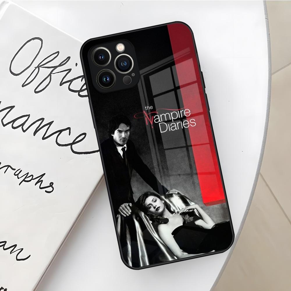 

The Vampire Diaries Phone Case for Iphone 16 15 14 12 11 13 Pro Max Mini X Xr Xs Se 8 Puls glass iPhone11