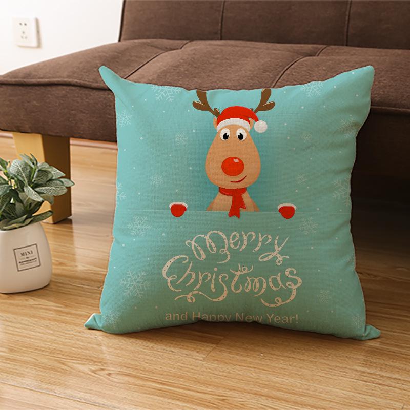 Christmas Single Pillowcase Car Sofa Cushion Cover Home Decor Pillowcase