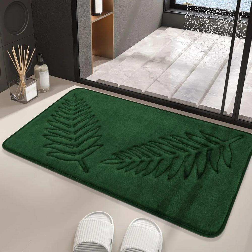 Toilet Pc 1 Cotton Memory Floor Mat Bathroom Absorbent Nonslip Mat Living Room Bedroom Kitchen Entry Carpet Bathroom Rug