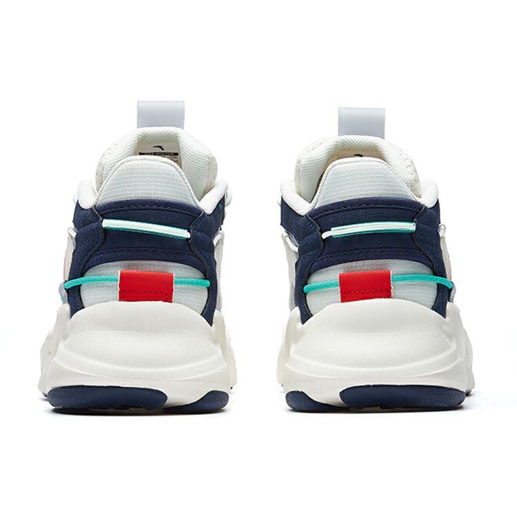 Anta Walker Mesh Structure Splicing Non-Slip Wear-Resistant Low-Top Running Shoes Men Sneakers White Blue 112028889-2