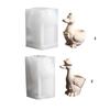 User Friendly Silicone Mold Duck Shape Plant Pots Resin Casting Produces Detailed Containers Candle Stands Clear Finish
