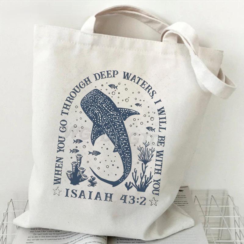 Ocean Animal Trend Shoulder Bag Daily Versatile Commuter Student Tutoring Bag