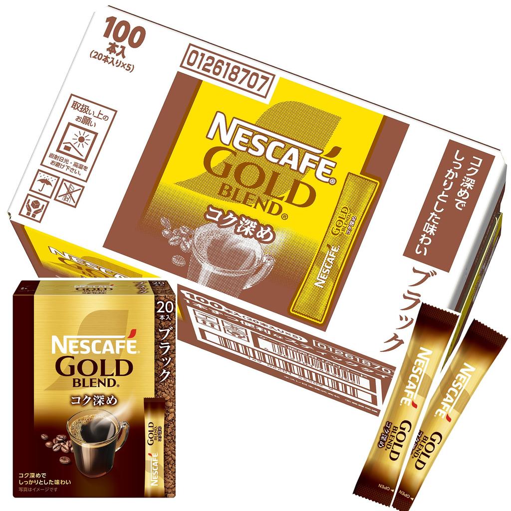 Gold Blend Rich Coffee 100 Regular Soluble Individually Wrapped Nescafé Sticks, Black, Sticks, Boxed, Coffee,
