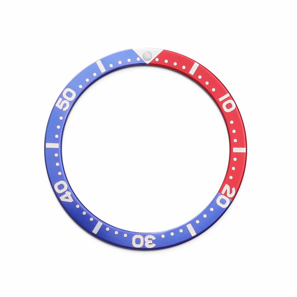 38mm Flat Fashion Luminous Aluminum Watch Bezel Insert Fits SKX007 SKX009 SRPD Watch Cases NH35 NH36 Movement Watch Ring Parts