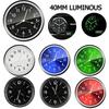 1 x leuchtende Autouhr, 40 mm, Digitaluhr für Autos, wasserdicht, elektronische Quarzuhr, Fahrrad- und Motorraduhr, Auto-Armaturenbrett, Lüftungsschlitze, zum Aufkleben