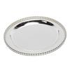 European Style Round Dessert Plate Metal Decorative Serving Tray Afternoon Tea Cake Fruit Tray Rustproof Elegant Snack